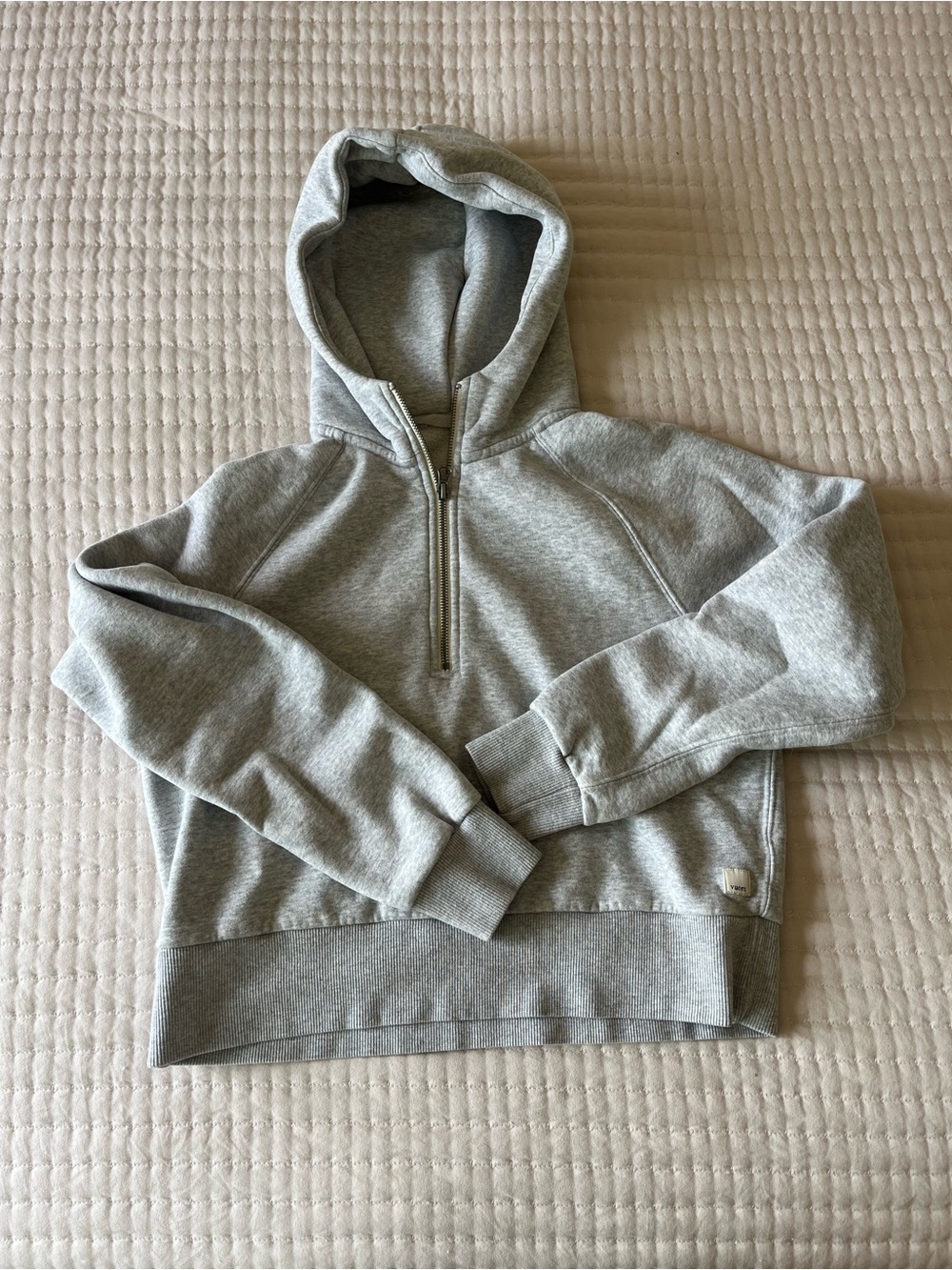 Vuori Gray Quarter Half Zip Restore Hoodie Sweatshirt XS